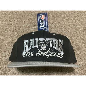 Vintage 90s Los Angeles Raiders Logo Athletic Drew  Pearson SnapBack Hat Cap NWA